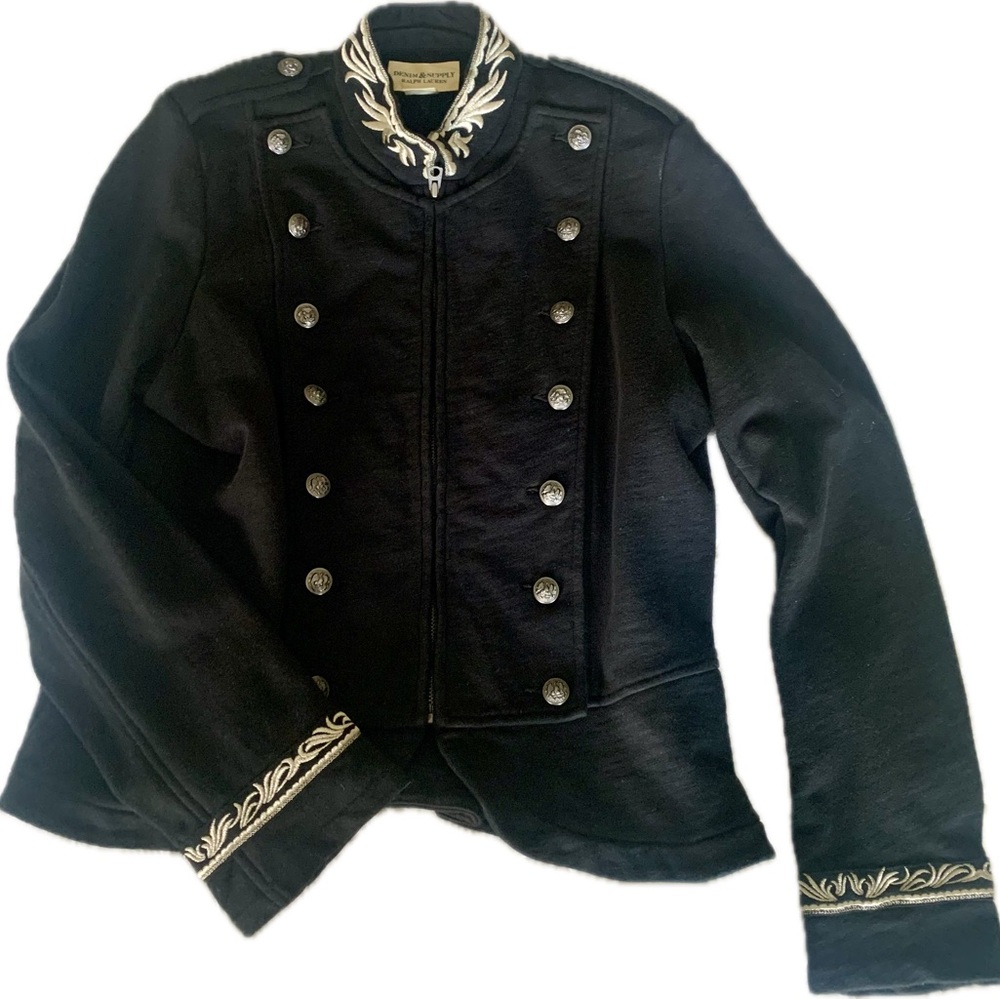 Denim & Supply Ralph Lauren Black Jacket with Silver Embroidery